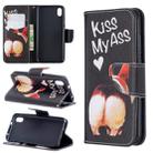 Colored Drawing Pattern Horizontal Flip Leather Case with Holder & Card Slots & Wallet For Xiaomi Redmi 7A(Kiss My Ass) - 1