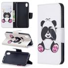 Colored Drawing Pattern Horizontal Flip Leather Case with Holder & Card Slots & Wallet For Xiaomi Redmi 7A(Shy Panda) - 1