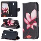 Colored Drawing Pattern Horizontal Flip Leather Case with Holder & Card Slots & Wallet(Lotus) - 1