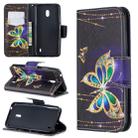 Colored Drawing Pattern Horizontal Flip Leather Case with Holder & Card Slots & Wallet For Nokia 2.2(Big Butterfly) - 1