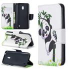 Colored Drawing Pattern Horizontal Flip Leather Case with Holder & Card Slots & Wallet For Nokia 2.2(Panda and Bamboo) - 1