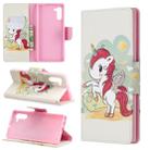 Colored Drawing Pattern Horizontal Flip Leather Case with Holder & Card Slots & Wallet For Galaxy Note10(Unicorn) - 1