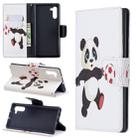 Colored Drawing Pattern Horizontal Flip Leather Case with Holder & Card Slots & Wallet For Galaxy Note10(Football and Panda) - 1