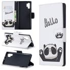Colored Drawing Pattern Horizontal Flip Leather Case with Holder & Card Slots & Wallet For Galaxy Note10+(Hello Panda) - 1