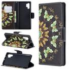 Colored Drawing Pattern Horizontal Flip Leather Case with Holder & Card Slots & Wallet For Galaxy Note10+(Semicircular Butterflies) - 1