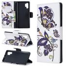 Colored Drawing Pattern Horizontal Flip Leather Case with Holder & Card Slots & Wallet For Galaxy Note10+(White Butterfly) - 1