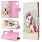 Colored Drawing Pattern Horizontal Flip Leather Case with Holder & Card Slots & Wallet For Galaxy Note10+(Unicorn) - 1