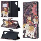 Colored Drawing Pattern Horizontal Flip Leather Case with Holder & Card Slots & Wallet For Galaxy Note10+(Flower Elephant) - 1