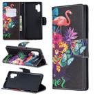 Colored Drawing Pattern Horizontal Flip Leather Case with Holder & Card Slots & Wallet For Galaxy Note10+(Flamingo) - 1