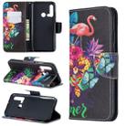 Colored Drawing Pattern Horizontal Flip Leather Case with Holder & Card Slots & Wallet For Huawei P20 lite (2019) / nova 5i(Flamingo) - 1