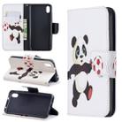 Colored Drawing Pattern Horizontal Flip Leather Case with Holder & Card Slots & Wallet For Xiaomi Redmi 7A(Football and Panda) - 1