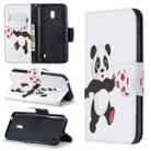 Colored Drawing Pattern Horizontal Flip Leather Case with Holder & Card Slots & Wallet For Nokia 2.2(Football and Panda) - 1