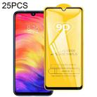 25 PCS 9D Full Glue Full Screen Tempered Glass Film For Xiaomi Redmi Note 7 - 1