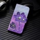 3D Painting Pattern Coloured Drawing Horizontal Flip PU Leather Case with Holder & Card Slots & Wallet For Galaxy A8 2018(Purple Flower) - 1