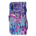 3D Painting Pattern Coloured Drawing Horizontal Flip PU Leather Case with Holder & Card Slots & Wallet For Galaxy A7 / A750 2018(Starry Wind Chime) - 3