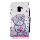 3D Painting Pattern Coloured Drawing Horizontal Flip PU Leather Case with Holder & Card Slots & Wallet For Galaxy J6 2018(Love Bear) - 3