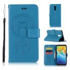 Wind Chime Owl Embossing Pattern Horizontal Flip Leather Case with Holder & Card Slots & Wallet For LG Q Stylo 5(Blue) - 1