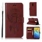 Wind Chime Owl Embossing Pattern Horizontal Flip Leather Case with Holder & Card Slots & Wallet For LG Q Stylo 5(Brown) - 1