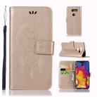 Wind Chime Owl Embossing Pattern Horizontal Flip Leather Case with Holder & Card Slots & Wallet For LG V40 ThinQ(Gold) - 1