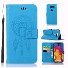 Wind Chime Owl Embossing Pattern Horizontal Flip Leather Case with Holder & Card Slots & Wallet For LG V40 ThinQ(Blue) - 1