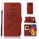 Wind Chime Owl Embossing Pattern Horizontal Flip Leather Case with Holder & Card Slots & Wallet For LG V40 ThinQ(Brown) - 1