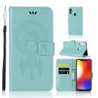 Wind Chime Owl Embossing Pattern Horizontal Flip Leather Case with Holder & Card Slots & Wallet For Motorola Moto One (P30 Play)(Green) - 1