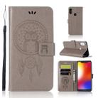 Wind Chime Owl Embossing Pattern Horizontal Flip Leather Case with Holder & Card Slots & Wallet For Motorola Moto One (P30 Play)(Grey) - 1