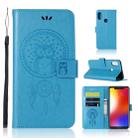 Wind Chime Owl Embossing Pattern Horizontal Flip Leather Case with Holder & Card Slots & Wallet For Motorola Moto One (P30 Play)(Blue) - 1