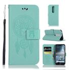 Wind Chime Owl Embossing Pattern Horizontal Flip Leather Case with Holder & Card Slots & Wallet For Nokia 4.2(Green) - 1