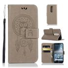 Wind Chime Owl Embossing Pattern Horizontal Flip Leather Case with Holder & Card Slots & Wallet For Nokia 4.2(Grey) - 1