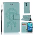 Wind Chime Owl Embossing Pattern Horizontal Flip Leather Case with Holder & Card Slots & Wallet For Nokia 8.1 / X7(Green) - 1