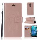 Wind Chime Owl Embossing Pattern Horizontal Flip Leather Case with Holder & Card Slots & Wallet For Nokia 8.1 / X7(Rose Gold) - 1
