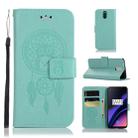 Wind Chime Owl Embossing Pattern Horizontal Flip Leather Case with Holder & Card Slots & Wallet For OnePlus 6T(Green) - 1