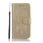 Wind Chime Owl Embossing Pattern Horizontal Flip Leather Case with Holder & Card Slots & Wallet For OnePlus 6T(Gold) - 2