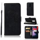 Wind Chime Owl Embossing Pattern Horizontal Flip Leather Case with Holder & Card Slots & Wallet For OnePlus 6(Black) - 1