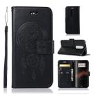 Wind Chime Owl Embossing Pattern Horizontal Flip Leather Case with Holder & Card Slots & Wallet For OnePlus 7(Black) - 1