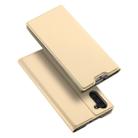 DUX DUCIS Skin Pro Series Horizontal Flip PU + TPU Leather Case with Holder & Card Slots for Galaxy Note 10(Gold) - 1