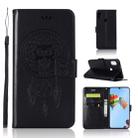 Wind Chime Owl Embossing Pattern Horizontal Flip Leather Case with Holder & Card Slots & Wallet For Huawei P30 Lite(Black) - 1