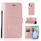 Wind Chime Owl Embossing Pattern Horizontal Flip Leather Case with Holder & Card Slots & Wallet For Huawei P30 Lite(Rose Gold) - 1