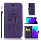 Wind Chime Owl Embossing Pattern Horizontal Flip Leather Case with Holder & Card Slots & Wallet For Huawei nova 4(Purple) - 1