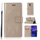 Wind Chime Owl Embossing Pattern Horizontal Flip Leather Case with Holder & Card Slots & Wallet For Huawei Mate 20 Lite(Gold) - 1