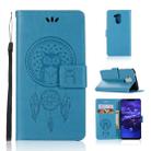 Wind Chime Owl Embossing Pattern Horizontal Flip Leather Case with Holder & Card Slots & Wallet For Huawei Mate 20 Lite(Blue) - 1