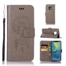 Wind Chime Owl Embossing Pattern Horizontal Flip Leather Case with Holder & Card Slots & Wallet For Huawei Mate 20 Pro(Grey) - 1