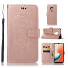 Wind Chime Owl Embossing Pattern Horizontal Flip Leather Case with Holder & Card Slots & Wallet For Huawei Mate 20(Rose Gold) - 1