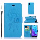 Wind Chime Owl Embossing Pattern Horizontal Flip Leather Case with Holder & Card Slots & Wallet For Huawei Y5 (2019) / Honor 8s(Blue) - 1