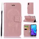 Wind Chime Owl Embossing Pattern Horizontal Flip Leather Case with Holder & Card Slots & Wallet For Huawei Y5 (2019) / Honor 8s(Rose Gold) - 1