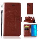 Wind Chime Owl Embossing Pattern Horizontal Flip Leather Case with Holder & Card Slots & Wallet For Huawei Y9 (2019) / Enjoy 9 Plus(Brown) - 1