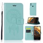 Wind Chime Owl Embossing Pattern Horizontal Flip Leather Case with Holder & Card Slots & Wallet For Huawei Honor Play 8A(Green) - 1