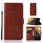 Wind Chime Owl Embossing Pattern Horizontal Flip Leather Case with Holder & Card Slots & Wallet For Huawei Honor Play 8A(Brown) - 1