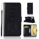 Wind Chime Owl Embossing Pattern Horizontal Flip Leather Case with Holder & Card Slots & Wallet For Huawei Honor 10 Lite(Black) - 1